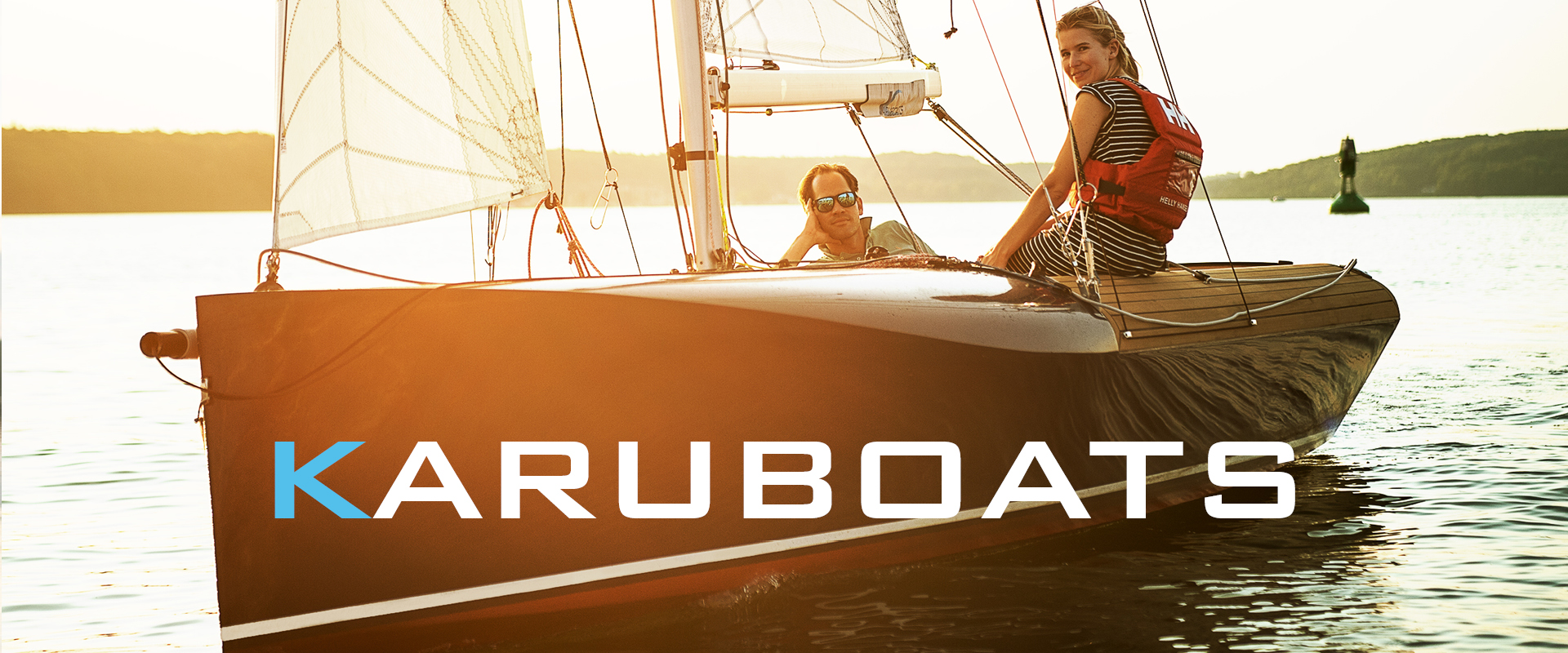 KARU-Jolle im Sonnenuntergang auf der Flensburger Förde. (c) Malte Momme Schmidt KARUBOATS